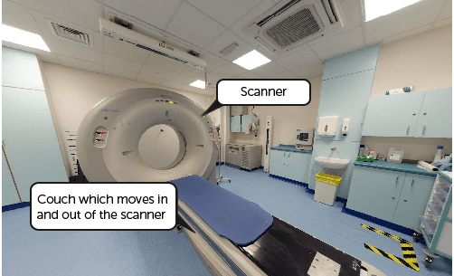 Photograph of a PET-CT scanner.