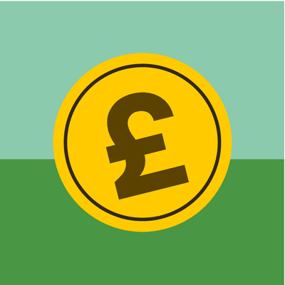 Illustration of a pound coin.