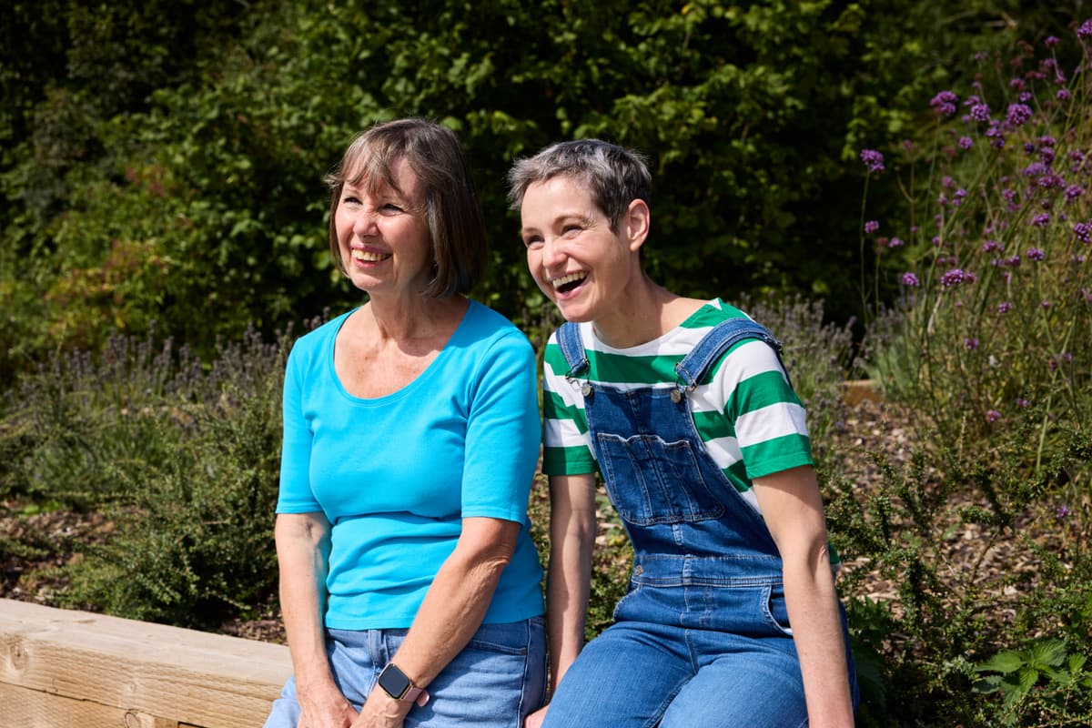 A photo of Katie with her mother.