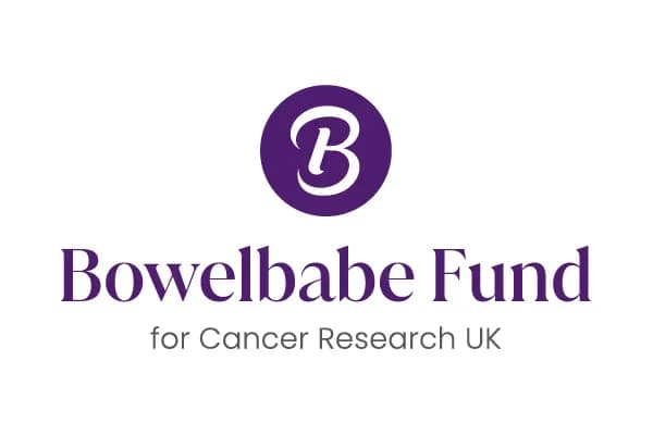 The purple and clean Bowel Babe Fund logo - a legacy to Dame Deborah James.