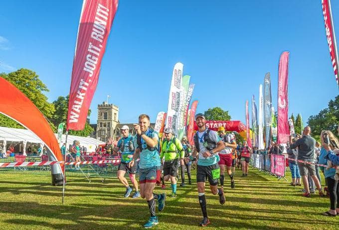 People running the Isle of Wight Ultra Challenge.