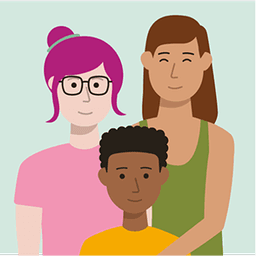 An illustration of a family.