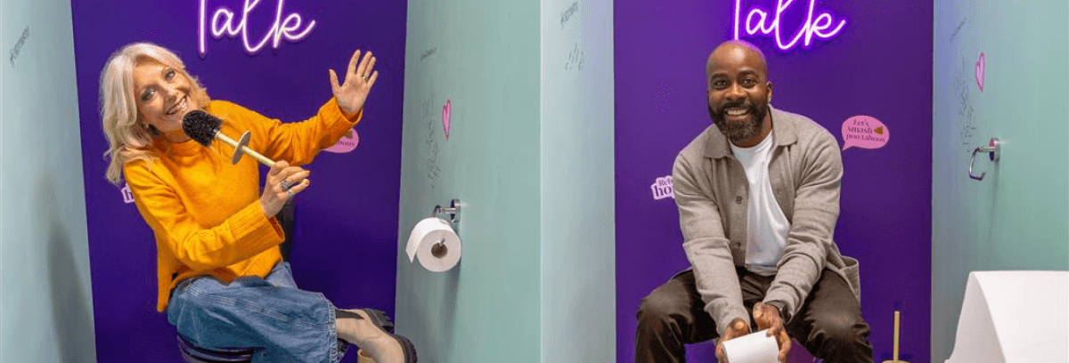 Photos of Gaby Roslin and Melvin Odoom.