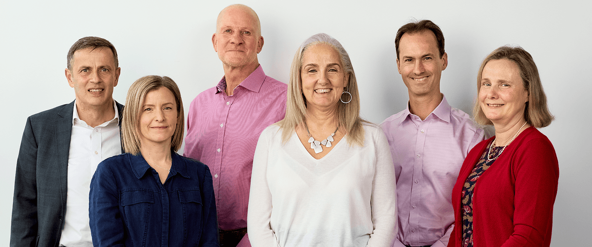 Leadership team(left to right: Lars Erwig, Amber Holmes, Robert Williams, Raffaella Mangano, Stephen Nabarro, Sarah Halford).